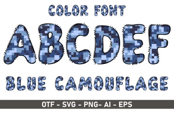 Blue Camouflage Font Review