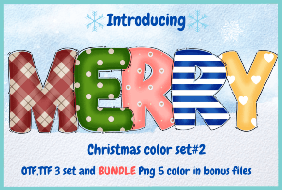 Christmas Color Set: A Handwriting Font for Warm Editorial Design
