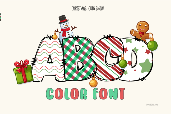 Christmas Cute Snow: A Festive Color Font for Handmade Creators
