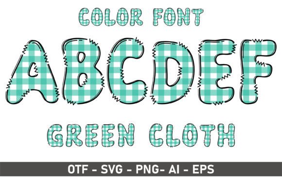 Green Cloth: A Playful Typeface for Handmade Products and Printables