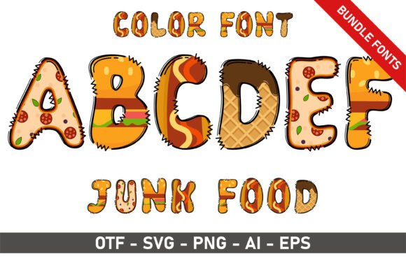 Junk Food Bundle: A Playful Font for Branding Projects