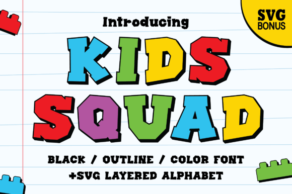 Kids Squad: A Playful Font for Creative Projects
