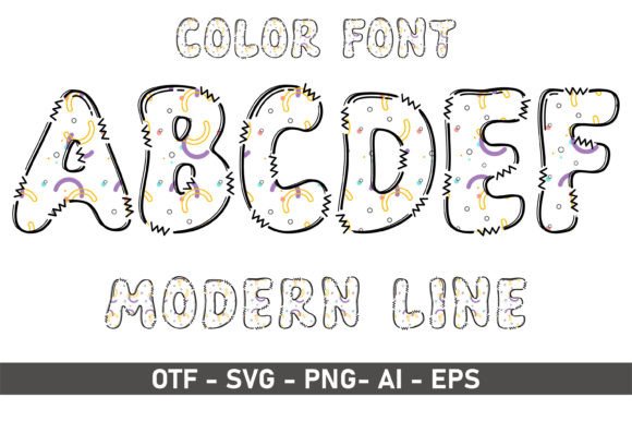 Modern Line Font Review: A Playful Color Font for Branding