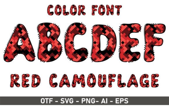 Red Camouflage Font Review