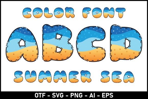 Summer Sea Font: A Playful Color Font for Handmade Crafts