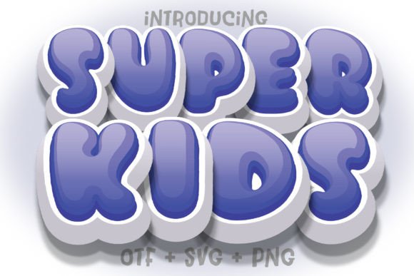 Super Kids - Blue: A Playful Color Font for Real Campaigns