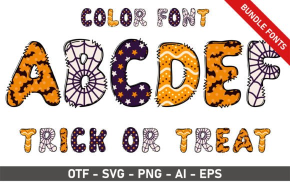 Trick or Treat Bundle: A Color Font That Brings Playful Branding to Life