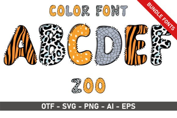 Zoo Bundle: A Playful Typeface That Brings Color to Branding